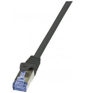 LOGILINK CQ3023S LOGILINK - Patchcord Cablu Cat.6A 10G S/FTP PIMF PrimeLine 0,50m negru
