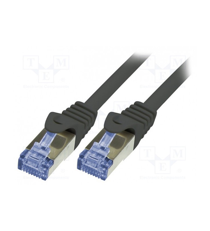 LOGILINK CQ3023S LOGILINK - Patchcord Cablu Cat.6A 10G S/FTP PIMF PrimeLine 0,50m negru