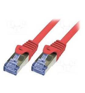 LOGILINK CQ3024S LOGILINK - Patch Cablu Cat.6A 10G S/FTP PIMF PrimeLine 0,5 roșu