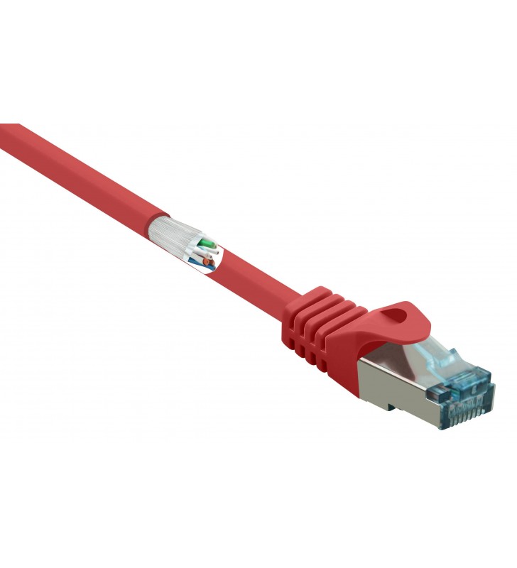 LOGILINK CQ3024S LOGILINK - Patch Cablu Cat.6A 10G S/FTP PIMF PrimeLine 0,5 roșu