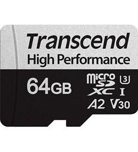 TRANSCEND TS64GUSD330S Transcend Memory card 64GB microSD w/ adapter UHS-I U3 A2