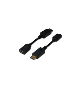 DISPLAYPORT ADAPTER CABLE/DP/M-HDMI TYPE A/F 0.15M GR