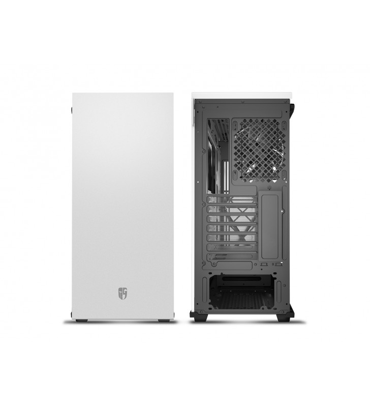 CARCASA DeepCool Middle-Tower ATX, 1 120mm fan (inclus), tempered glass, panouri laterale magnetice, tavan amovibil, front audio