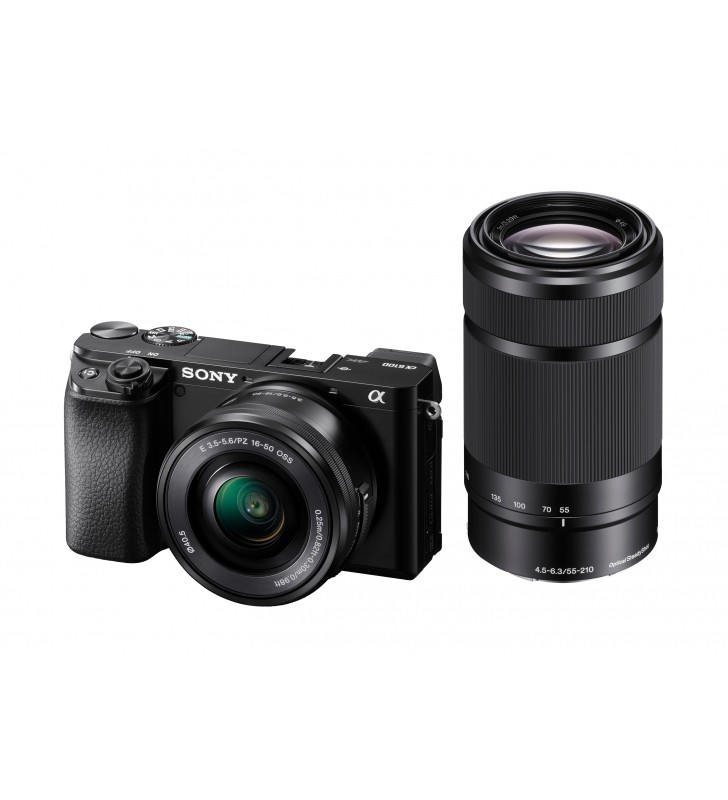 Sony α 6100 + 16-50mm Trusă cameră SLR 24,2 MP CMOS 6000 x 40000 Pixel Negru