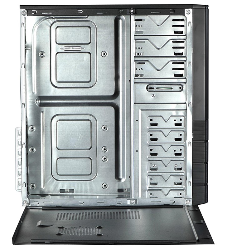 CARCASA SPIRE Middle-Tower  ATX,  sursa 420W, front USB &amp audio, suport 2x 80mm fan, black, sursa 420W "SP1071B-420W-E1"