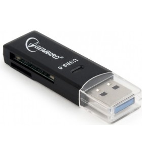 CARD READER extern GEMBIRD, USB 3.0, pentru SD, compact, blister, black "UHB-CR3-01"