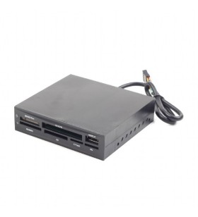 Internal USB card reader/writer, black, Gembird "FDI2-ALLIN1-02-B"