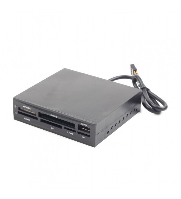 Internal USB card reader/writer, black, Gembird "FDI2-ALLIN1-02-B"