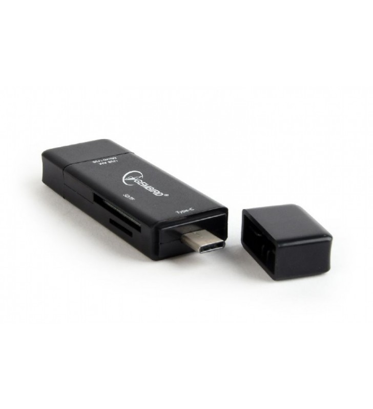 Multi-USB SD card reader, black "UHB-CR3IN1-01"