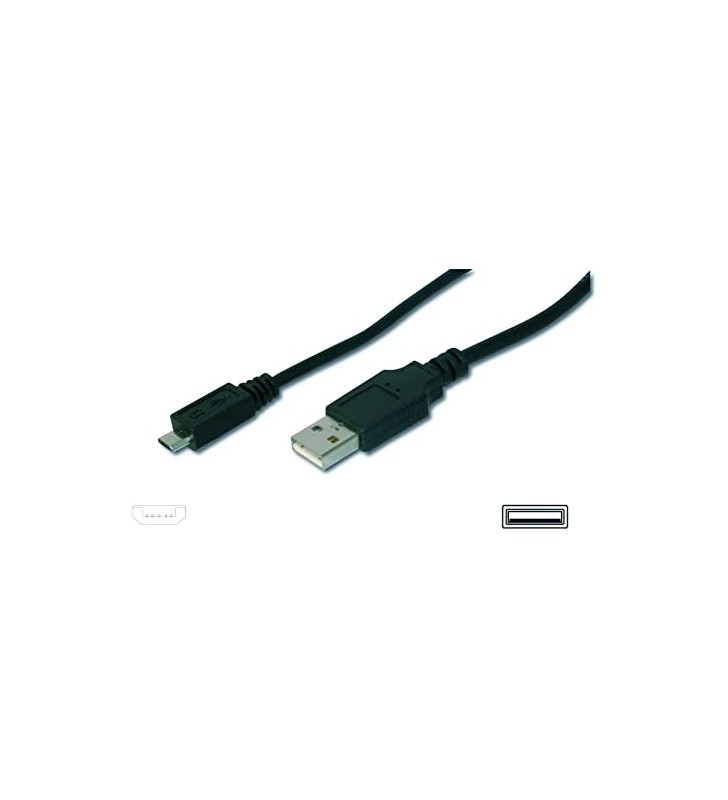 DIGITUS USB CABLE A-MICRO B/M/M 1.0M USB 2.0 COMPATIBLE
