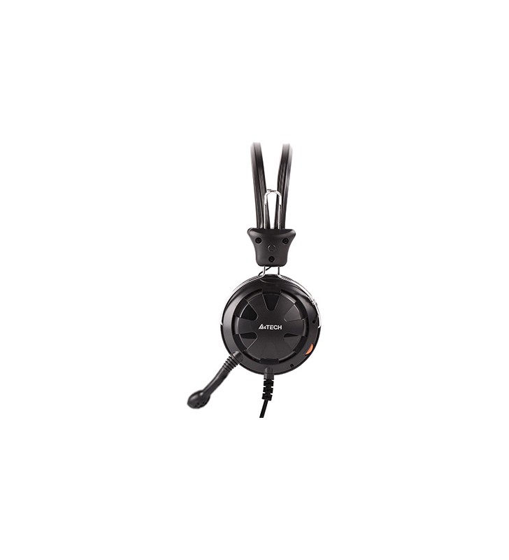 CASTI A4TECH cu microfon  pe fir, Comfortfit, control volum pe casca, black, "HS-28-1" (include timbru verde 0.5 lei)  EAN 471