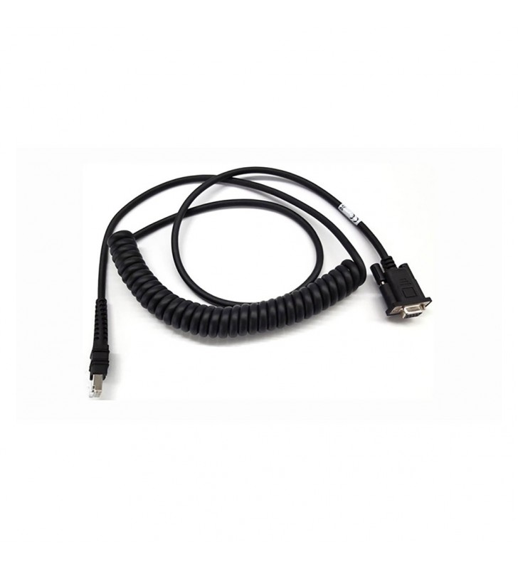 - Zebra RS232 Coiled Cable (DB9 Female Connector, 9ft, Power Pin 9)