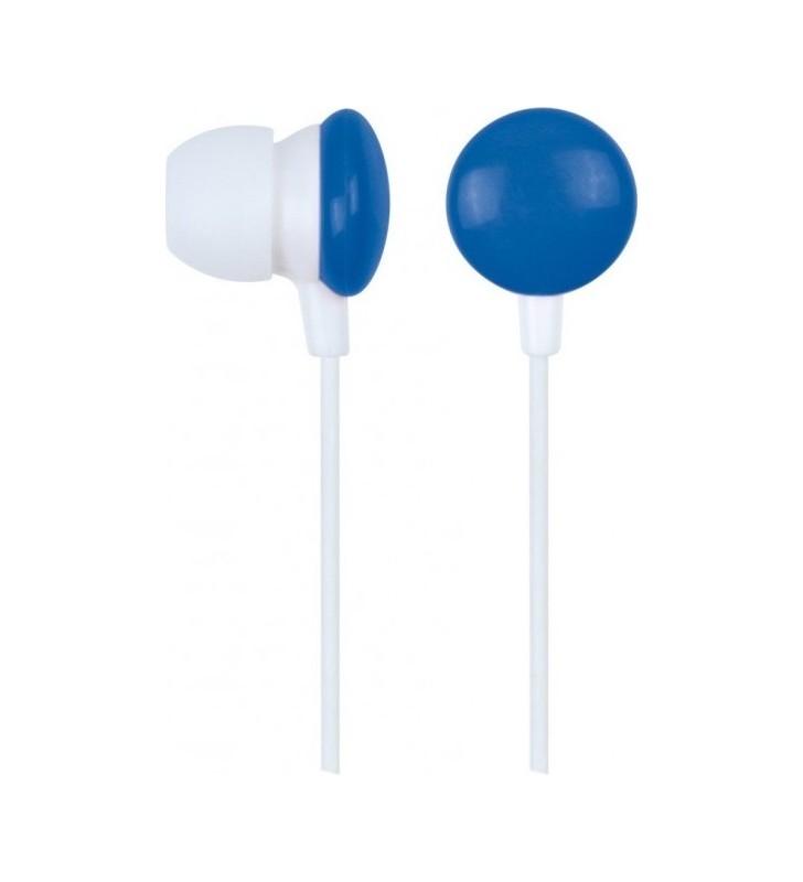 CASTI GEMBIRD  MP3 intraauriculare (fara micofon), cu fir de 0.9m, conector jack 3.5mm, Blue/White "MHP-EP-001-B" (include tim