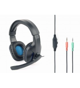 Gaming headset with volume control, matte black "GHS-04"