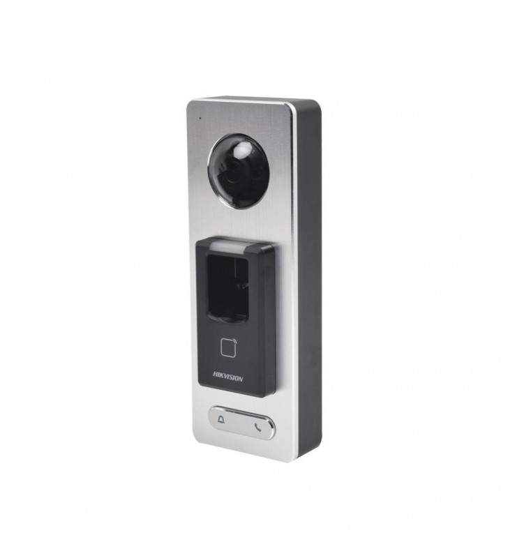 Controler de acces control cu acces biometric, cititor card Mifare sicamera video Hikvision, DS-K1T501SF Camera de 2 MP incorpor