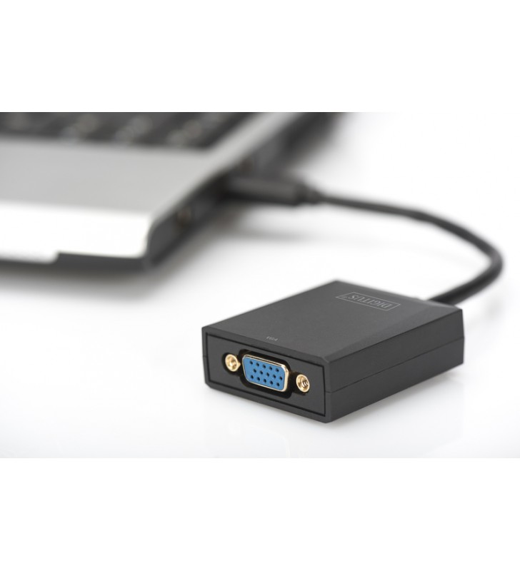 DIGITUS USB 3.0 to VGA Adapter, 1080p Input USB, Output VGA