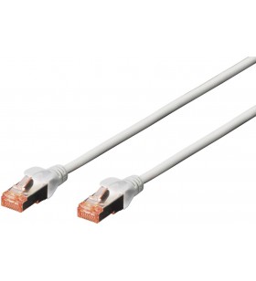 Digitus RJ45 Networks Cable CAT 6 S/FTP 1.50 m Grey Halogen-free, twisted pairs