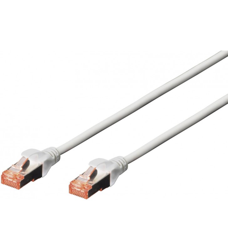 Digitus RJ45 Networks Cable CAT 6 S/FTP 1.50 m Grey Halogen-free, twisted pairs