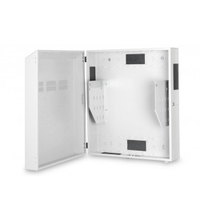 DIGITUS Wall mounting cabinet, slim 800x640x220 mm, 4U vertical, color grey (RAL 7035)