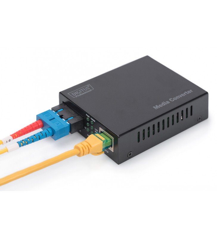 DIGITUS Gigabit Ethernet Media Converter, Multimode SC connector, 850nm, up to 0.5km