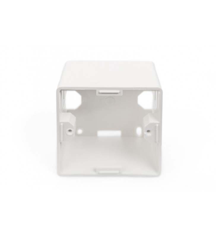 DIGITUS Surface mount box for faceplates 80x80x42 mm, color pure white, German layout