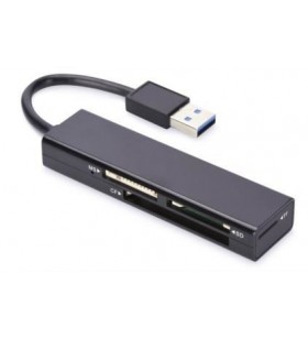 EDNET USB 3.0 MULTI CARD READER/INCL POWER SUPPLY BLACK