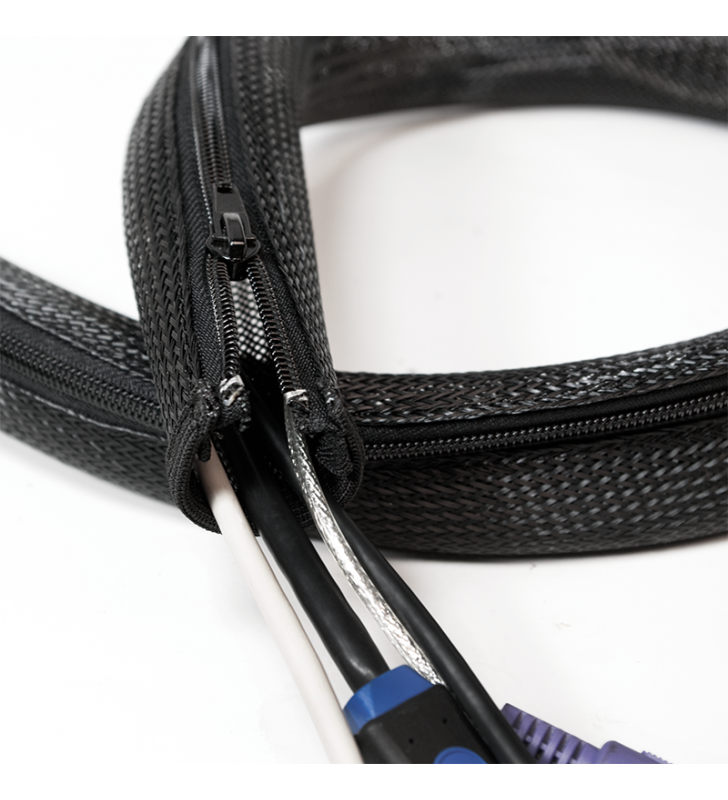 MANSON protectie cabluri LOGILINK, cu fermoar, diametru 20mm, 1m, negru, "KAB0046"