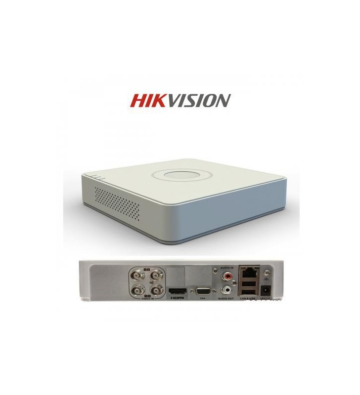 DVR Hikvision DS-7104HGHI-F1, 4-ch BNC interface (1.0Vp-p, 75 ), 720p ,G.711u, -ch, RCA (2.0 Vp-p, 1 K) (using audio input), 1-c