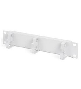 DIGITUS 254 mm (10") 1U cable management panel 3x cable rings, 44x254x60 mm, grey (RAL 7035)