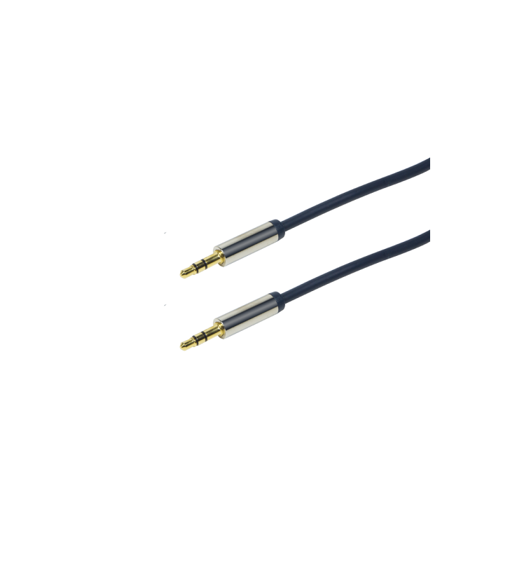Cablu LogiLink CA10150, Jack 3.5mm - Jack 3.5mm, 1.5m, Blue
