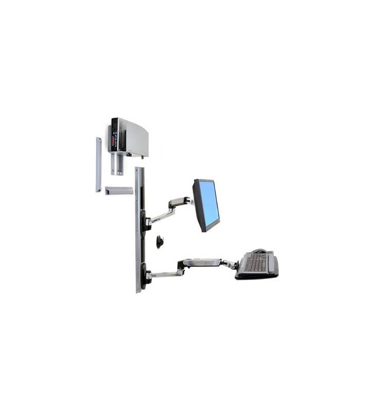 LX WALLMOUNT SYSTEM W/CPU HOLD/MED SILV CPU HOLD 32IN 2.3-11KG