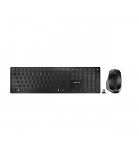 CHERRY DW 9500 SLIM tastaturi Mouse inclus RF Wireless + Bluetooth QWERTZ Elvețiană Negru, Gri