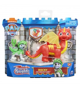 PAW Patrol Rescue Knights Rocky and Dragon Flame Action