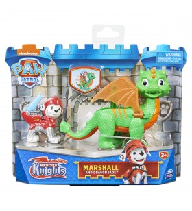 PAW Patrol Rescue Knights Marshall and Dragon Jade Action Figures Set