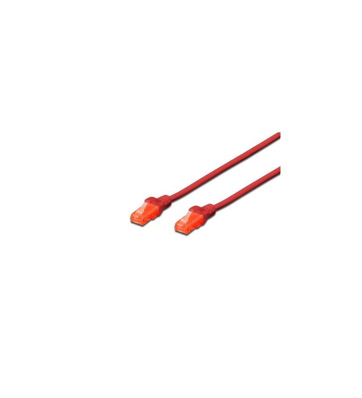 DIGITUS CAT5E U-UTP PATCH CABLE/PVC AWG 26/7 LENGTH 0.5M RED