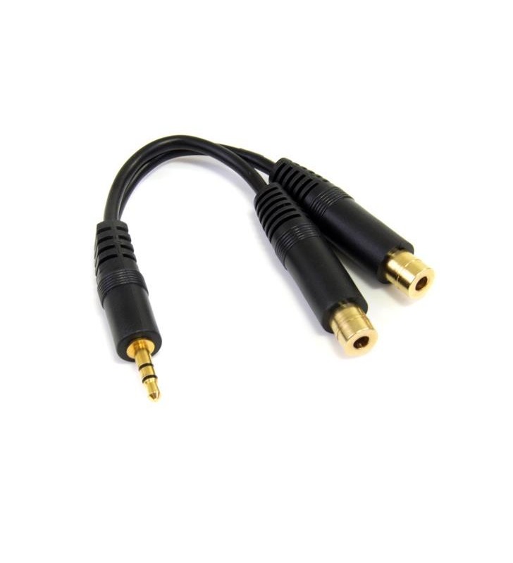 StarTech.com MUY1MFF cablu audio 0,15 m 3.5mm 2 x 3.5mm Negru