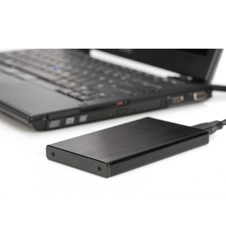 DIGITUS USB 3.0-SATA SSD/HDD Enclosure, 2.5" 9.5 & 7.5 mm SSD/HDD, Aluminum hosuing, w/o PSU