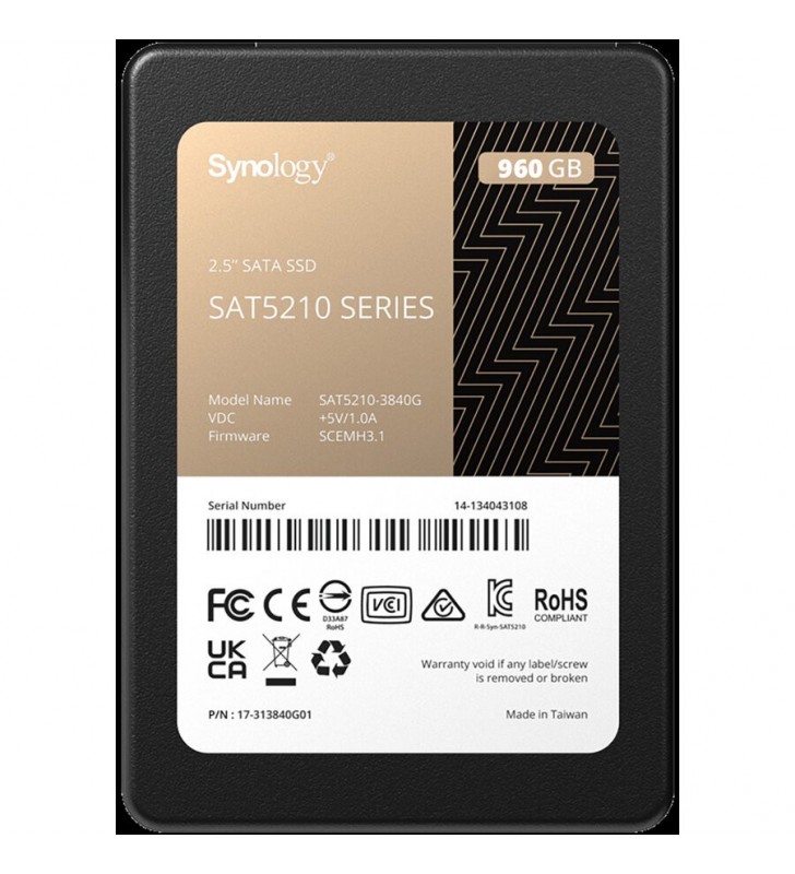 Synology 2.5” SATA SSD SAT5200 960 GB