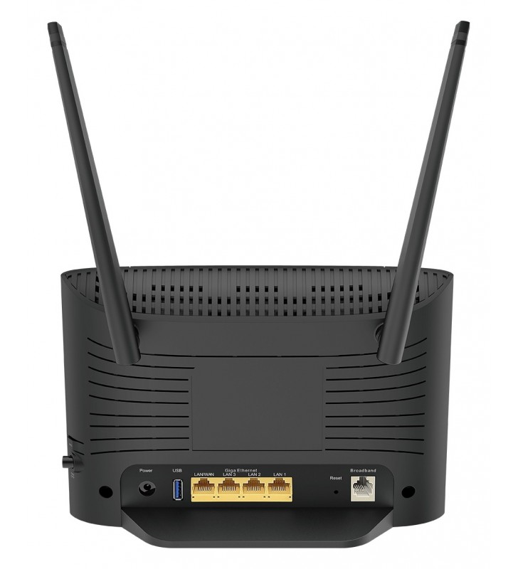 D-Link DSL-3788 router wireless Bandă dublă (2.4 GHz/ 5 GHz) Gigabit Ethernet Negru