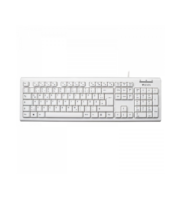 V7 KU200GS-WHT-DE tastaturi USB QWERTZ Germană Alb