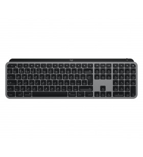 Logitech MX Keys tastaturi RF Wireless + Bluetooth QWERTZ Elvețiană Aluminiu, Negru