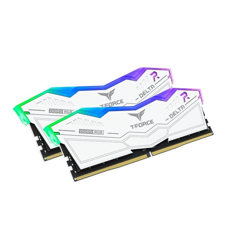 Team Group DIMM 32GB DDR5-7800 (2x 16GB) kit dual, memorie (alb, FF4D532G7800HC38DDC01, DeltaRGB, XMP)