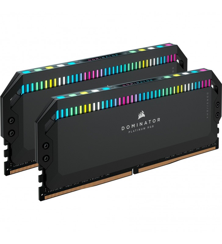 Corsair DIMM 64 GB DDR5-6000 (2x 32 GB) kit dual, memorie (negru, CMT64GX5M2B6000Z40, Dominator Platinum RGB, EXPO)