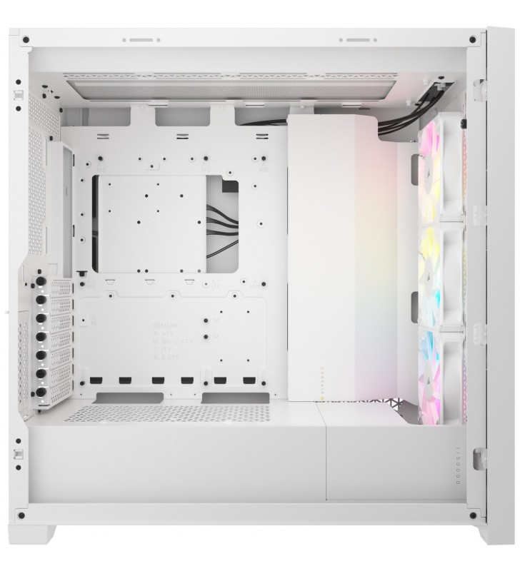 Corsair iCUE 5000D RGB AIRFLOW True White, carcasă turn (alb, sticla securizata)