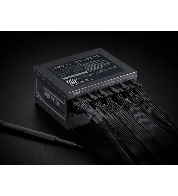 Cooler Master V 1100 SFX Platinum 1100W, sursa PC (negru, 4x PCIe, management cablu, 1100 wați)