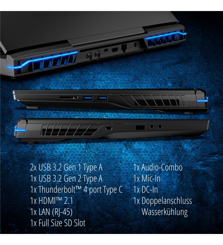 ERAZER Beast X40 i9-13900HX Notebook 43,2 cm (17") Quad HD+ Intel® Core™ i9 32 Giga Bites DDR5-SDRAM 1000 Giga Bites SSD NVIDIA
