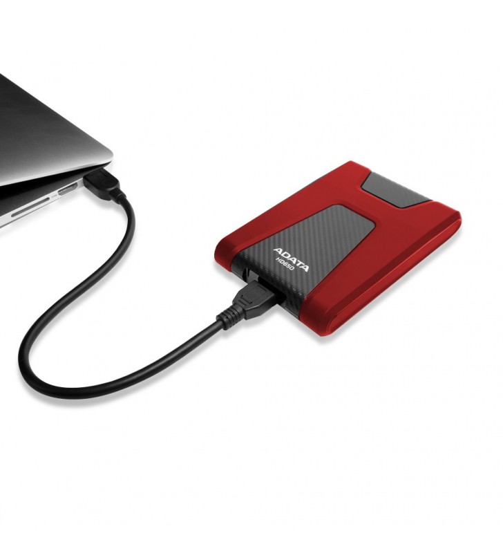 HDD ADATA EXTERN 2.5" USB 3.1 2TB HD650 Red &amp Black "AHD650-2TU31-CRD" (include timbru verde 0.1 lei)