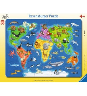 Ravensburger 00.006.641 Puzzle cu forme 30 buc. Hărți