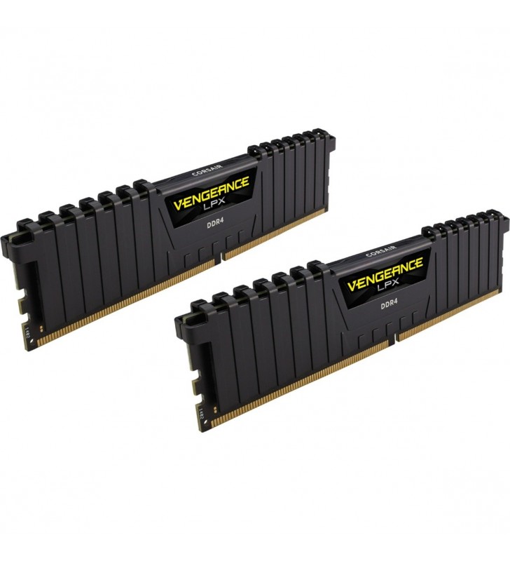 Corsair DIMM 16 GB DDR4-3000 (2x 8 GB) kit dual, memorie (negru, CMK16GX4M2B3000C15, Vengeance LPX, INTEL XMP)