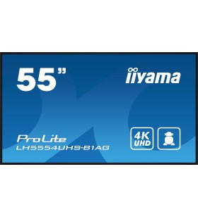 iiyama LH5554UHS-B1AG Afișaj Semne Panou informare digital de perete 138,7 cm (54.6") LCD Wi-Fi 500 cd/m² 4K Ultra HD Negru